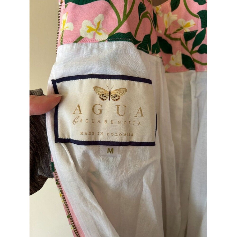 AGUA BY AGUA BENDITA Hortensia Midi Floral Dress Gardenias Rosa 9648 Size: M - Picture 5 of 9
